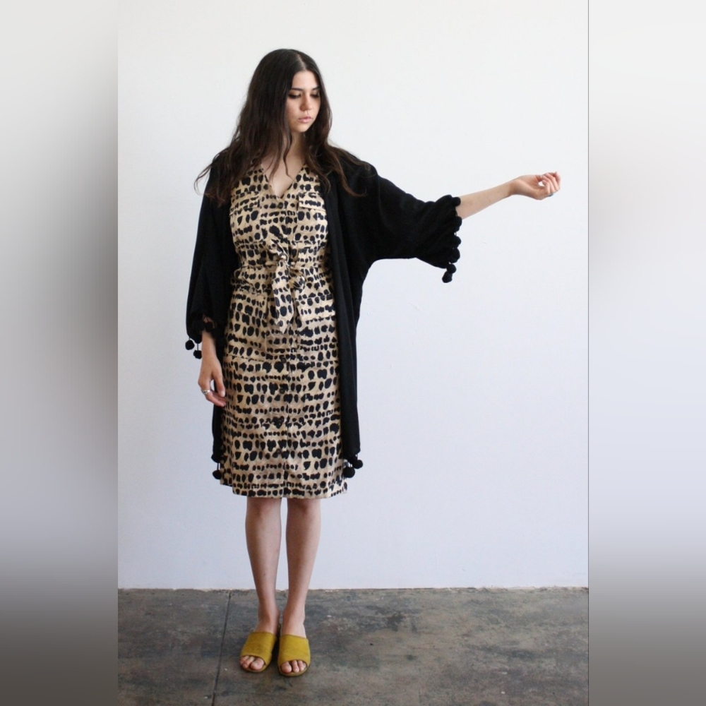 Curation by Emerson Fry - Black pompom cardigan (XS/S)